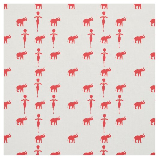 Lucky Red Elefant Stoff (Muster)