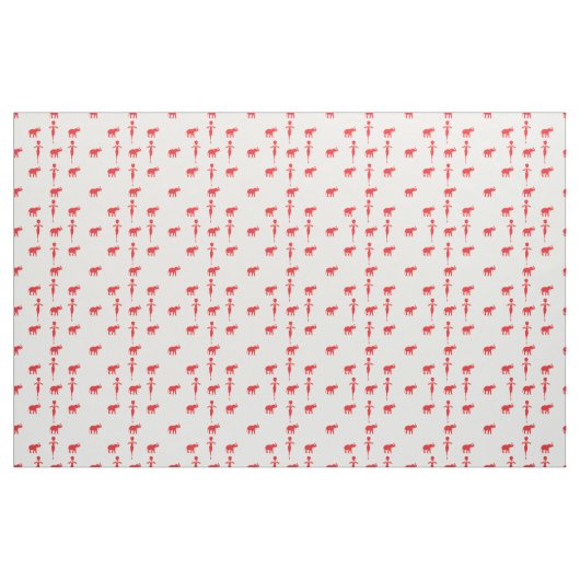 Lucky Red Elefant Stoff (Fat Quarter (45,7 x 55,9 cm))