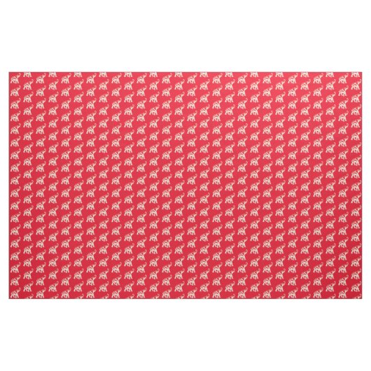 Lucky Red Elefant Stoff (Fat Quarter (45,7 x 55,9 cm))