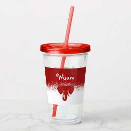 Lucky Red Elephant Acrylic Tumbler Acryltrinkbecher