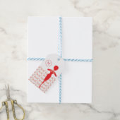 Lucky Red Elephant Girl Monogram Geschenkanhänger (Mit Garn)