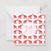 Lucky Red Elephant Mitteilungskarte (Vorderseite)