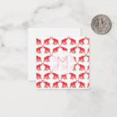 Lucky Red Elephant Mitteilungskarte (Vorderseite/Rückseite Beispiel)