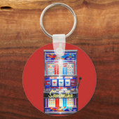 Lucky Red Slot Machine Jackpot Schlüsselanhänger (Vorderseite)