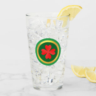 Lucky Red Vier-Blatt Kleber Glas