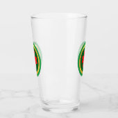 Lucky Red Vier-Blatt Kleber Glas (Links)