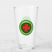 Lucky Red Vier-Blatt Kleber Glas (Vorderseite)