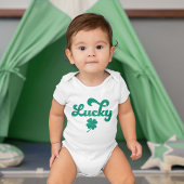 Lucky | Retro St Patrick's Day Baby Strampler