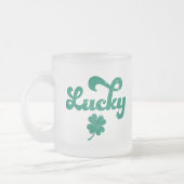 Lucky | Retro St Patrick's Day Mattglastasse (Links)