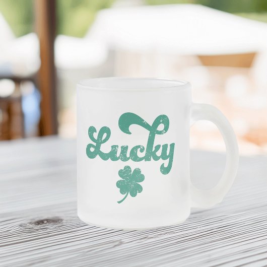 Lucky | Retro St Patrick's Day Mattglastasse