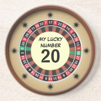 Lucky Roulette Wheel Number Untersetzer