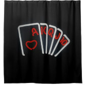 Lucky Royal Flush Duschvorhang (Vorderseite)