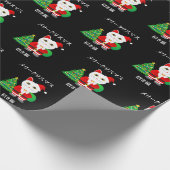 Lucky Santa Cat Geschenkpapier (Ecke)