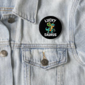 Lucky Saurus Dinosaur T Rex St Patrick's Day Button (Beispiel)