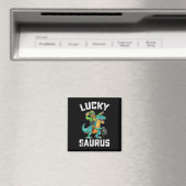 Lucky Saurus Dinosaur T Rex St Patrick's Day Magnet (In Situ (Geschirrspüler))