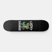 Lucky Saurus Dinosaur T Rex St Patrick's Day Skateboard (Horizontal)