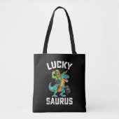 Lucky Saurus Dinosaur T Rex St Patrick's Day Tasche (Vorderseite)