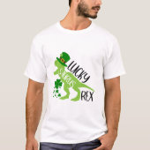 Lucky Saurus Rex - St. Patrick's Day Dinosaur T-Shirt (Vorderseite)