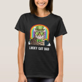 Lucky Savannah Cat Dad St Patricks Day T-Shirt (Vorderseite)