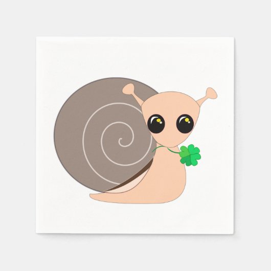 Lucky Schnecke Serviette (Vorderseite)