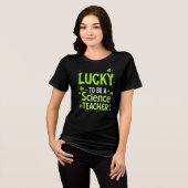 Lucky Science Teacher Tri-Blend Shirt (Vorderseite voll)