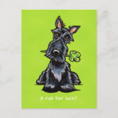Lucky Scottie Dog Personalized Postkarte (Vorderseite)