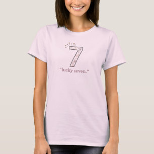 Lucky Seven '' 7 ''– Minimale Goldzahl-Ästhetik T-Shirt