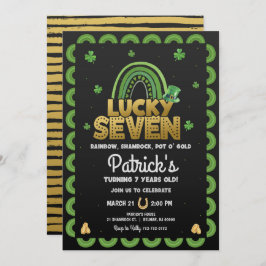 Lucky Seven Birthday Einladung St Patty's Day