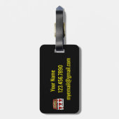 Lucky Seven Jackpot-Gepäcktag Gepäckanhänger (Rückseite vertikal)