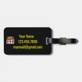 Lucky Seven Jackpot-Gepäcktag Gepäckanhänger (Rückseite horizontal)