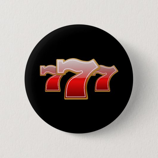 Lucky Seven - Red Sevens im schwarzen Hintergrund Button (Vorderseite)