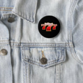 Lucky Seven - Red Sevens im schwarzen Hintergrund Button (Beispiel)