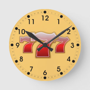 Lucky Seven Runde Wanduhr