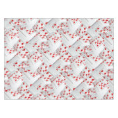 Lucky Sevens Diamonds and Hearts Poker Cards, Tischdecke (Vorderseite (Horizontal))