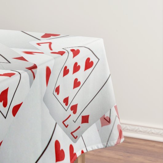 Lucky Sevens Diamonds and Hearts Poker Cards, Tischdecke (Beispiel)