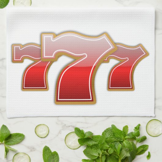 Lucky Sevens - Slot Machine Jackpot Geschirrtuch (Gefaltet)