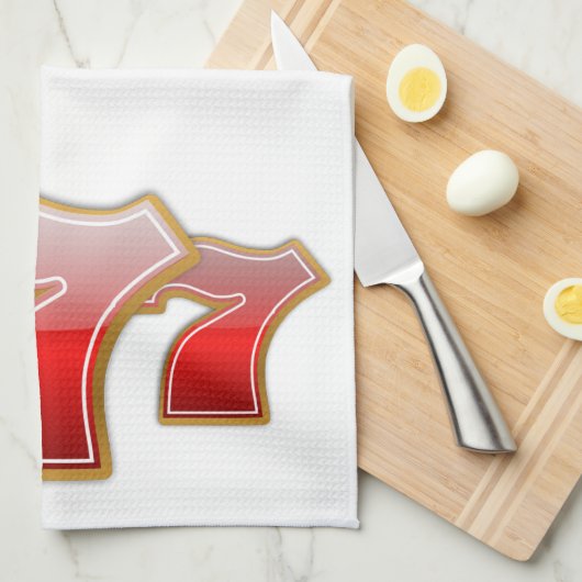 Lucky Sevens - Slot Machine Jackpot Geschirrtuch (Viertel Falte)