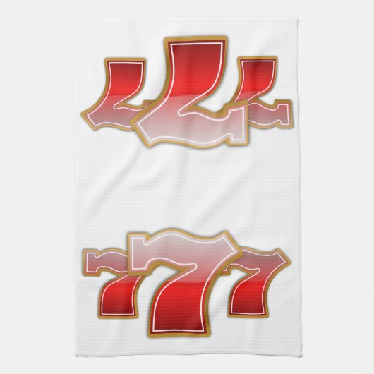 Lucky Sevens - Slot Machine Jackpot Geschirrtuch (Vertikal)