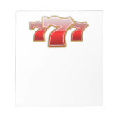 Lucky Sevens - Slot Machine Jackpot Notizblock (Vorderseite)