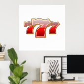 Lucky Sevens - Slot Machine Jackpot Poster (Heimbüro)