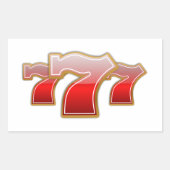Lucky Sevens - Slot Machine Jackpot Rechteckiger Aufkleber (Vorderseite)
