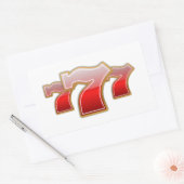 Lucky Sevens - Slot Machine Jackpot Rechteckiger Aufkleber (Umschlag)