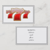 Lucky Sevens - Slot Machine Jackpot Visitenkarte (Vorne/Hinten)