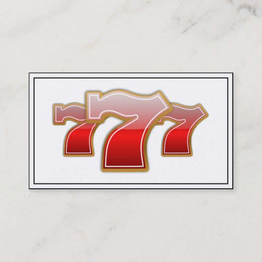 Lucky Sevens - Slot Machine Jackpot Visitenkarte (Vorderseite)