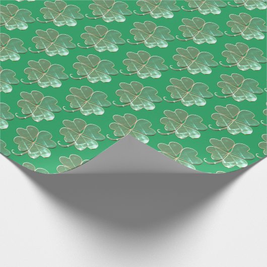 Lucky Shabby Chic 4Leaf Klee Geschenkpapier (Ecke)