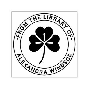 Lucky Shamrock #4 Bibliotheksbuch Name Permastempel