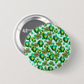 Lucky Shamrock Balloon St. Patrick’s Day Design 🍀 Button (Vorne & Hinten)