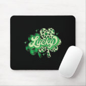 Lucky Shamrock Leopard,checkered Patricks Day Funn Mousepad (Mit Mouse)
