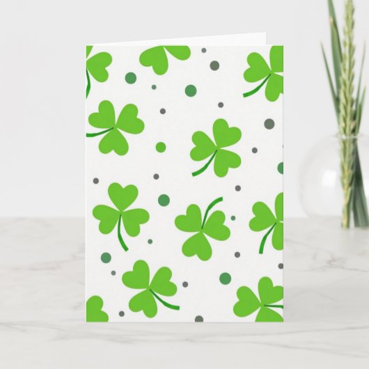 Lucky Shamrock Pattern Great Card Karte (Vorderseite)