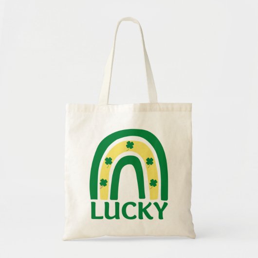 Lucky Shamrock Rainbow St Patricks Tragetasche (Vorne)